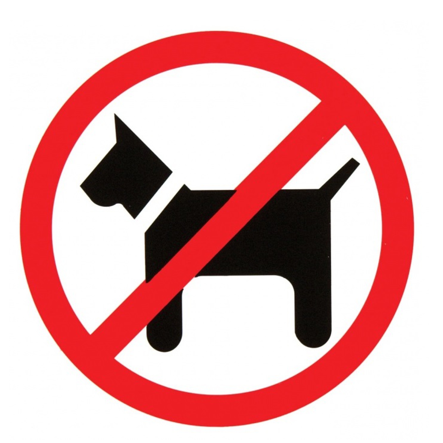Zákaz psů samolepka
