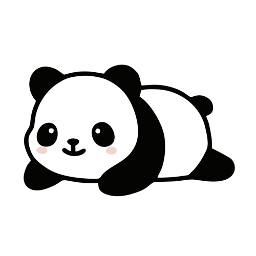 Panda samolepka