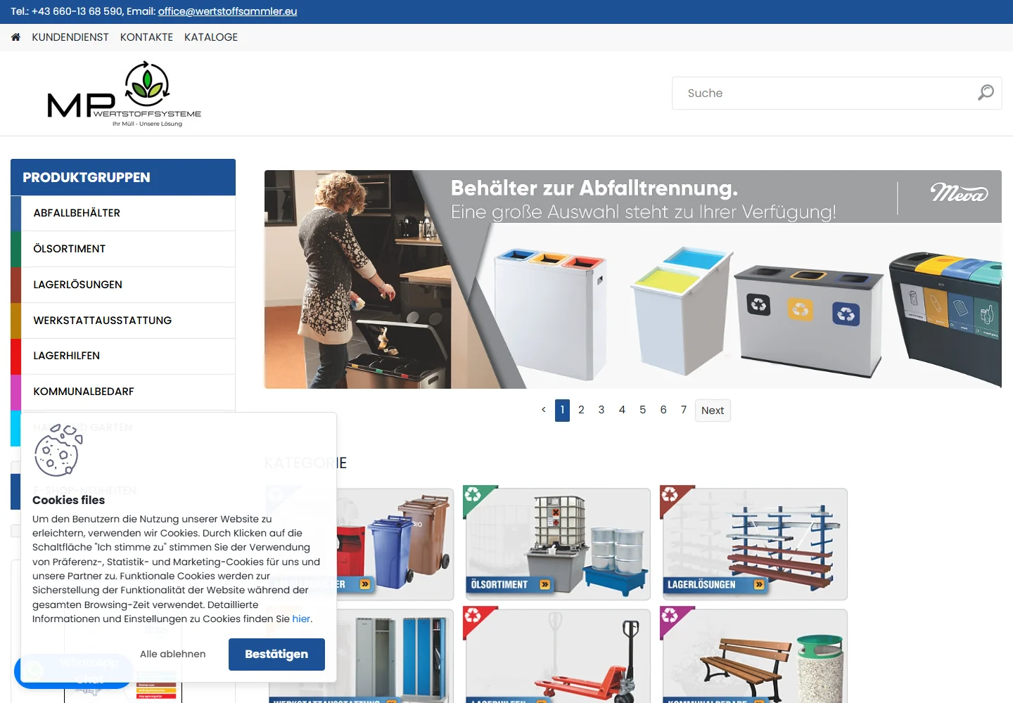 Náhled webu: eshop.wertstoffsammler.eu