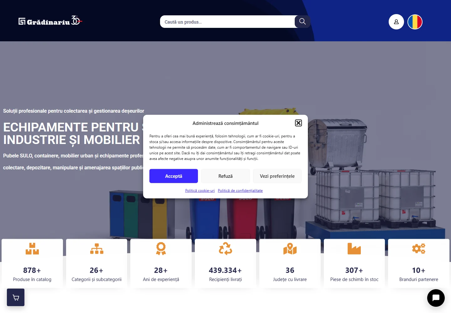 Náhled webu: magazin.gradinariu.ro