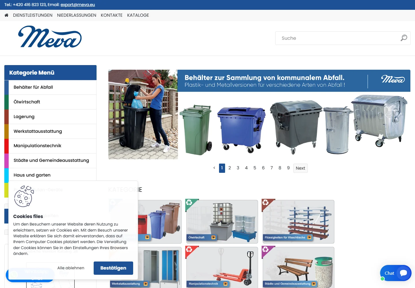 Náhled webu: meva-tec.de