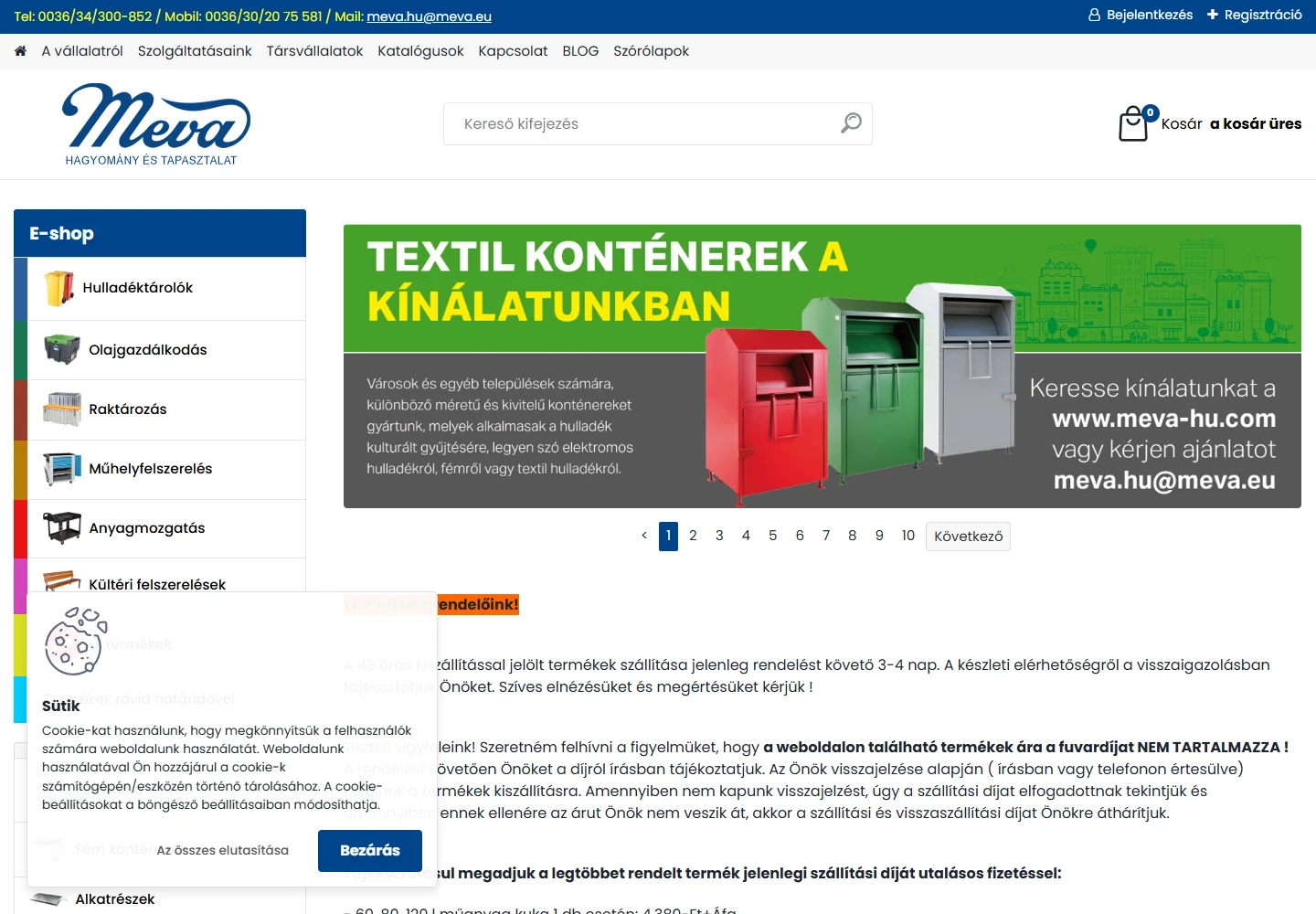 Náhled webu: mevakomi.hu