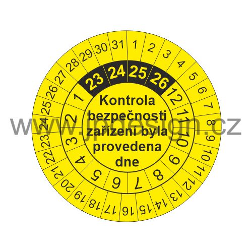 Revizní štítek štítky pro označování kontrol 