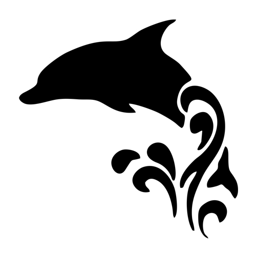 delfín samolepka