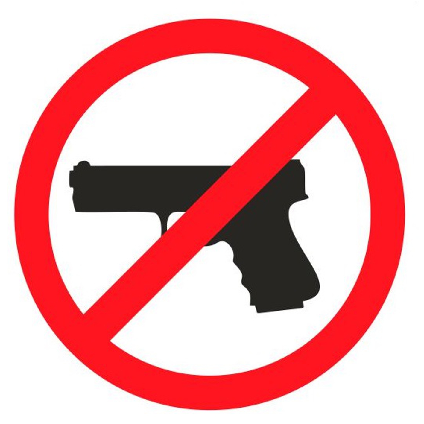 Zákaz zbraní samolepka