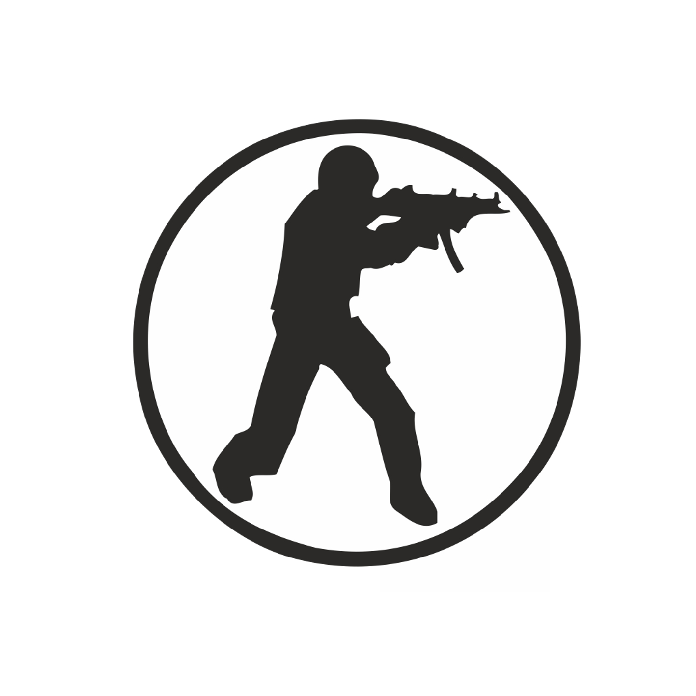 Counter-strike logo samolepka