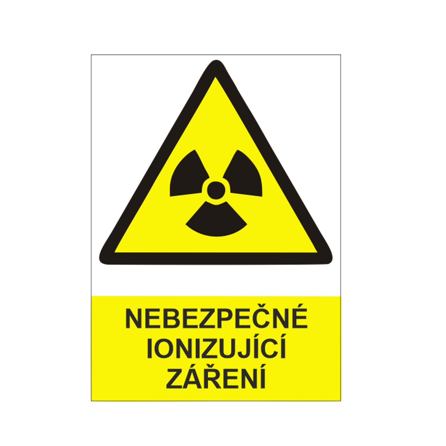Nebezpečné ionizující záření samolepka