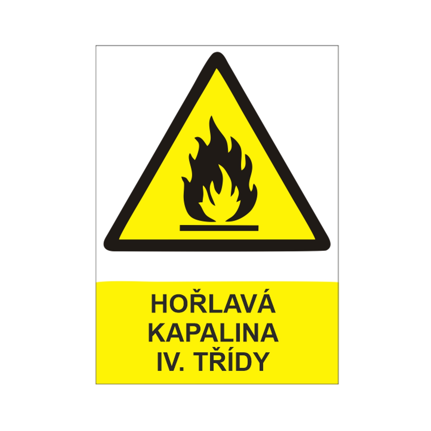 Hořlavá kapalina IV. třídy - samolepka