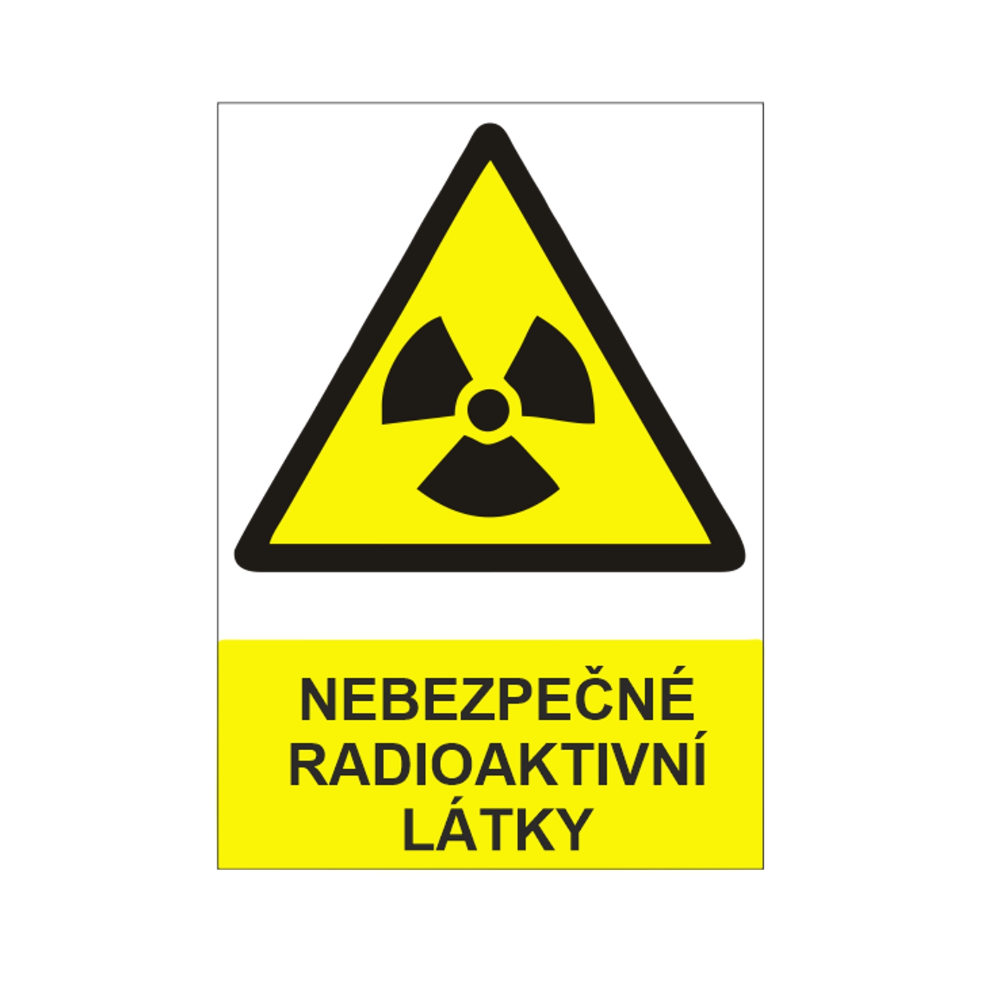Nebezpečné radioaktivní látky samolepka