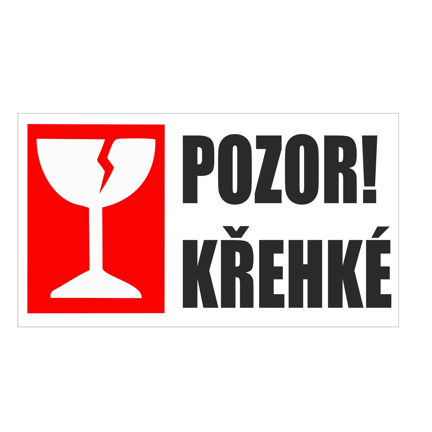 Pozor křehké - samolepka