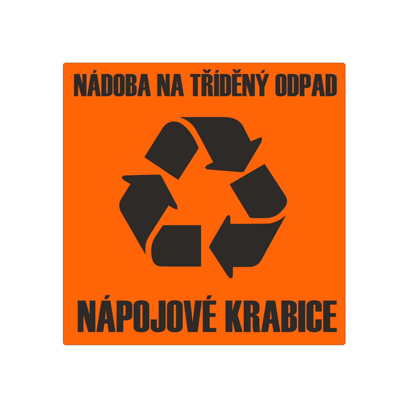 Nápojové krabice samolepka