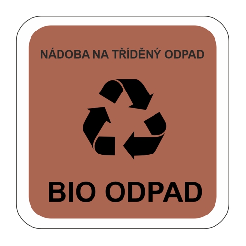 Bioodpad samolepka na popelnice