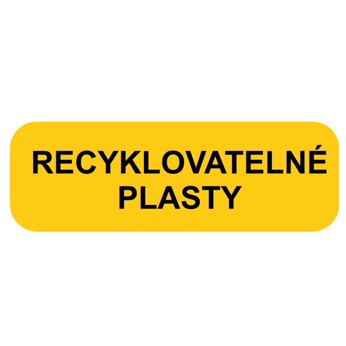 Recyklovatelné plasty samolepka na popelnice