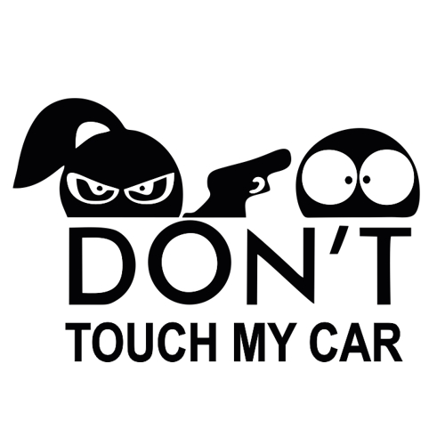 Don't touch my car samolepka