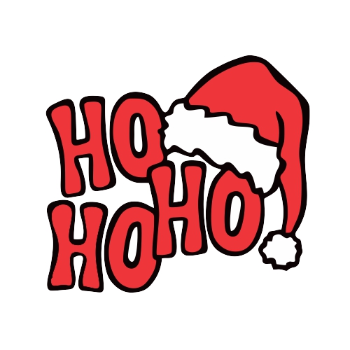 Vánoční samolepka nápis Ho Ho Ho