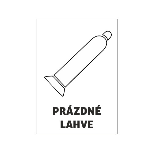 Samolepka prázdné lahve