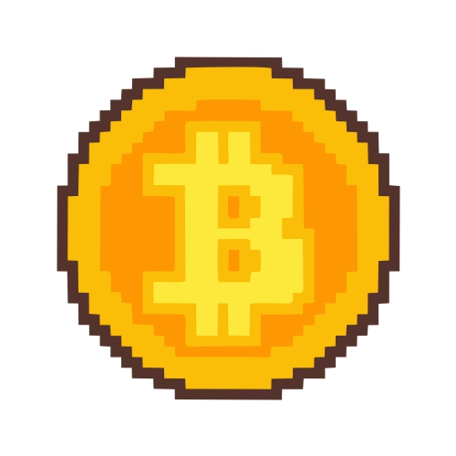Btc pixel logo samolepka