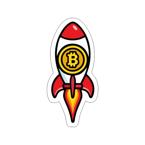 Btc raketa samolepka