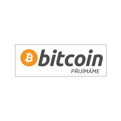 Bitcoin přijímáme samolepka