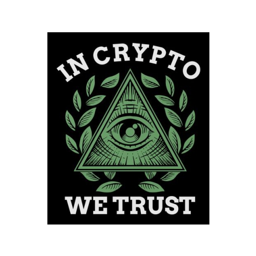 In crypto we trust samolepka