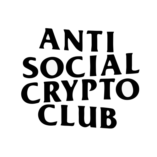 Anti social crypto club samolepka