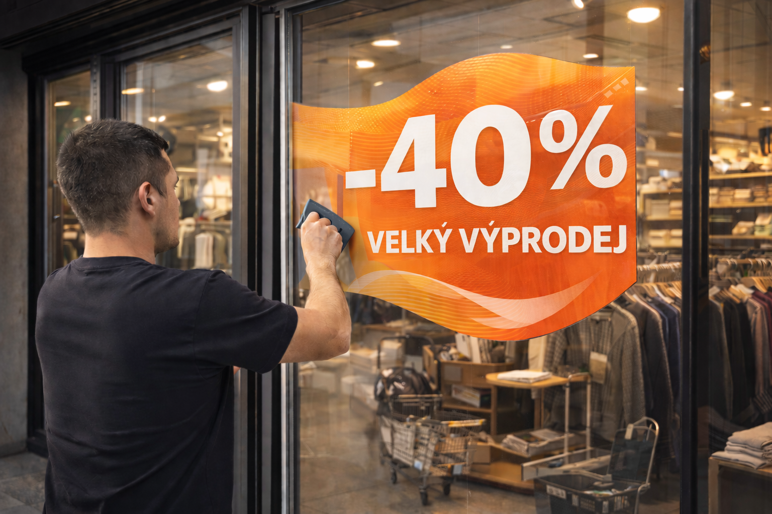 Reklamní polepy výloh