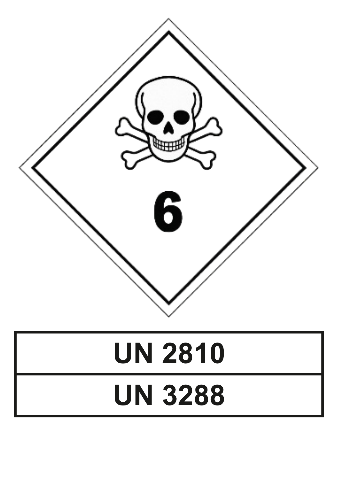 Samolepka UN 2810 / UN 3288 – toxické látky – A5 148 × 210 mm – náhled 2