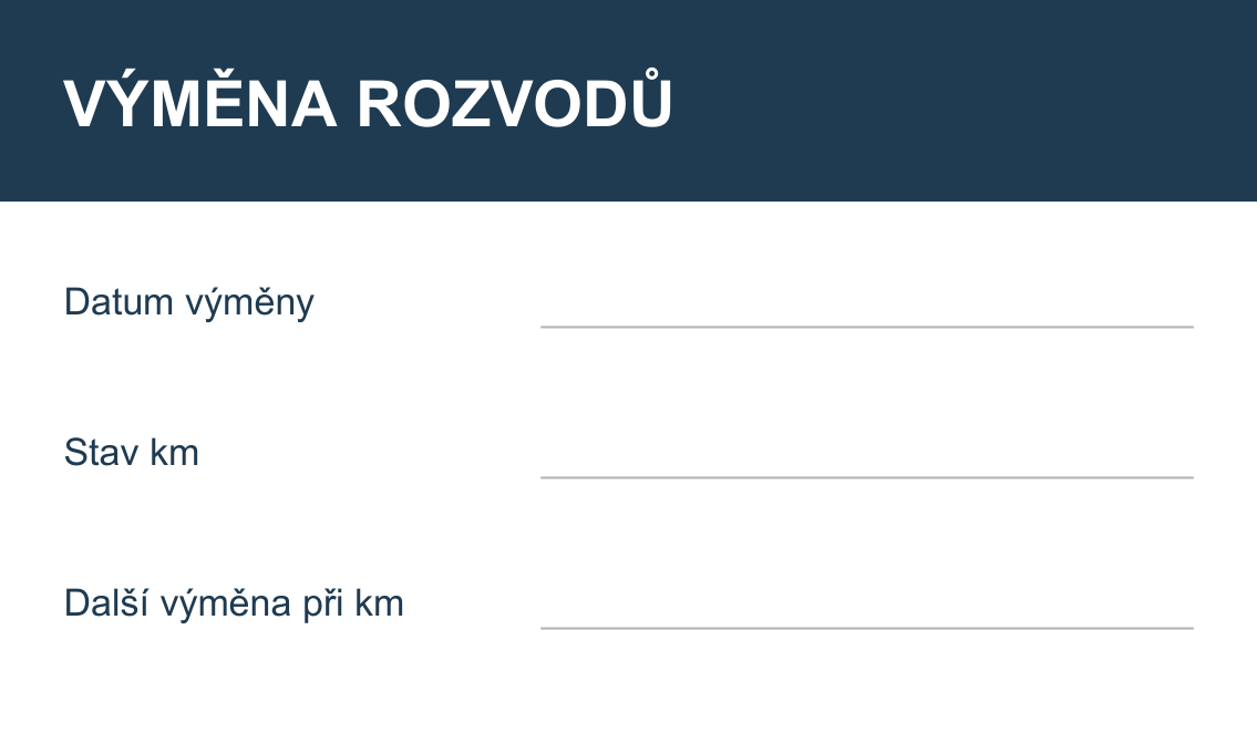 Samolepicí štítek – Výměna rozvodů – náhled rozvržení polí
