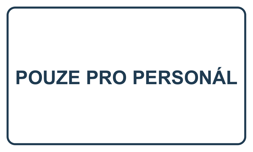 Samolepicí štítek – Pouze pro personál – vlastní grafika JPdesign
