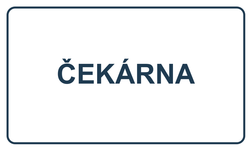 Samolepicí štítek – Čekárna – vlastní grafika JPdesign