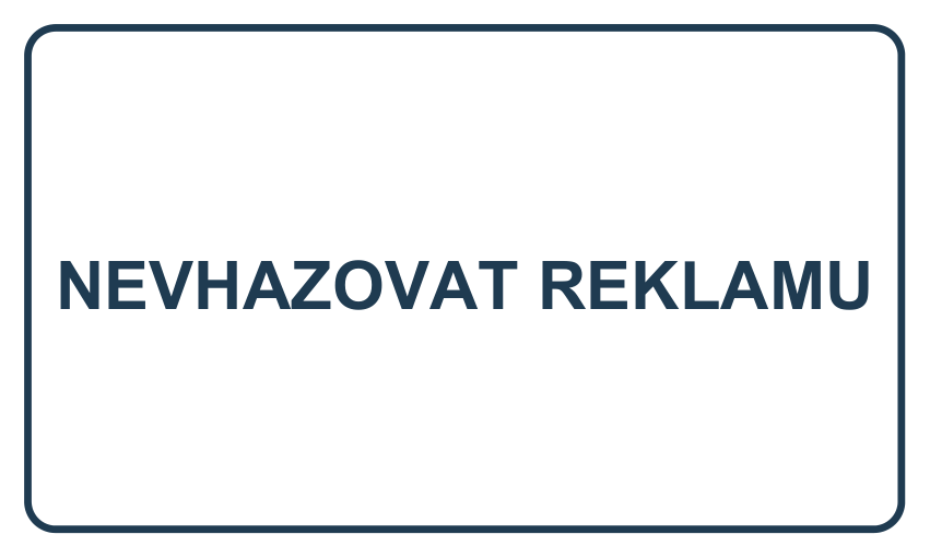 Samolepicí štítek – Nevhazovat reklamu – vlastní grafika JPdesign