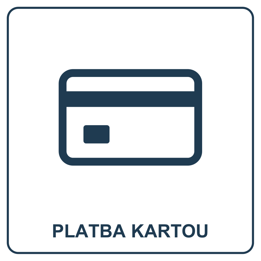 Samolepicí štítek – Platba kartou – vlastní grafika JPdesign