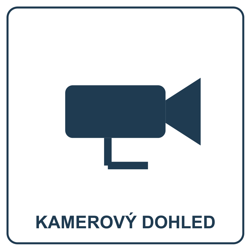 Samolepicí štítek – Kamerový dohled – vlastní grafika JPdesign