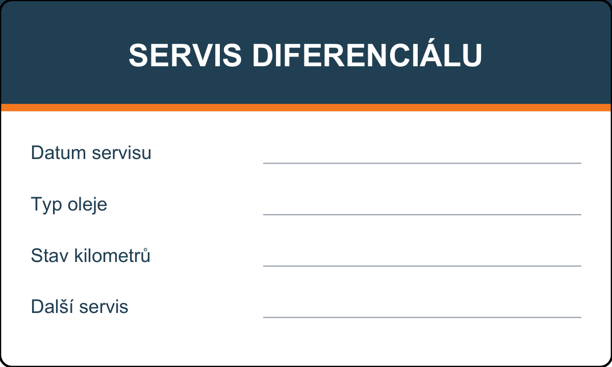 Samolepicí štítek – Servis diferenciálu – vlastní grafika JPdesign