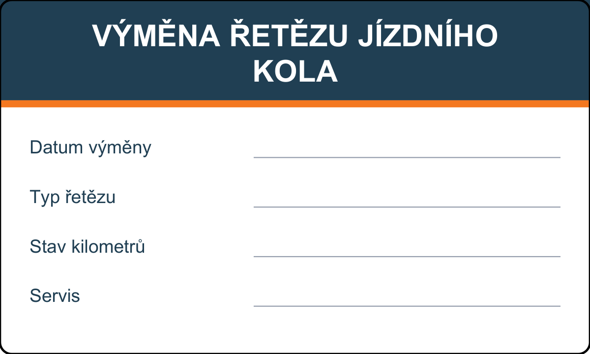Samolepicí štítek – Výměna řetězu jízdního kola – vlastní grafika JPdesign