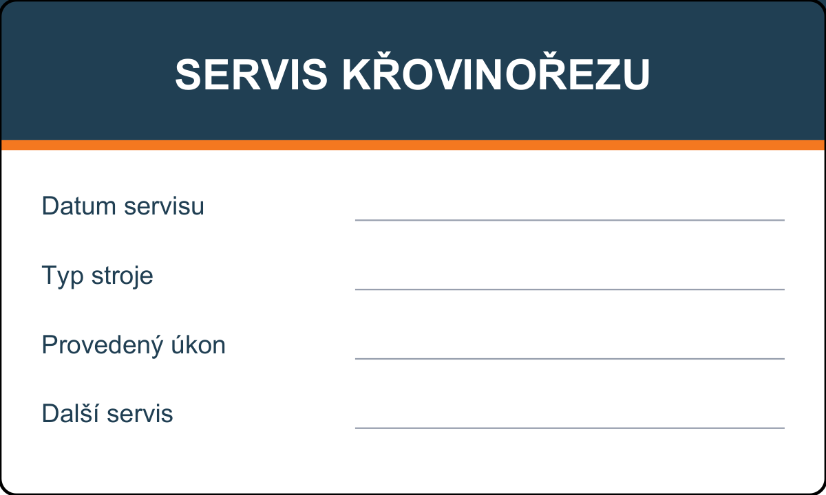 Samolepicí štítek – Servis křovinořezu – vlastní grafika JPdesign