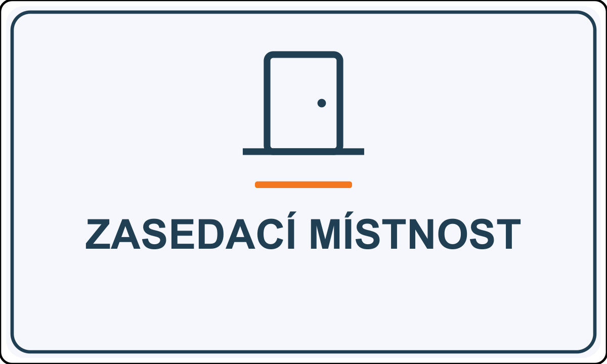 Samolepicí označení – Zasedací místnost – vlastní grafika JPdesign