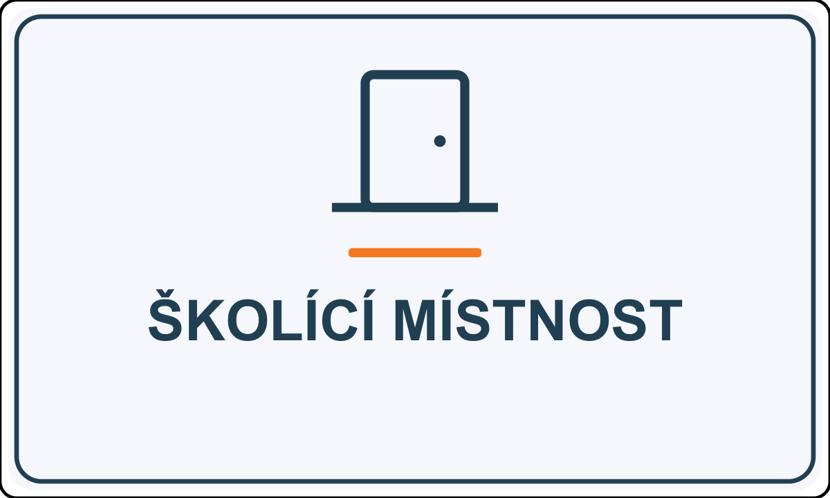 Samolepicí označení – Školící místnost – vlastní grafika JPdesign