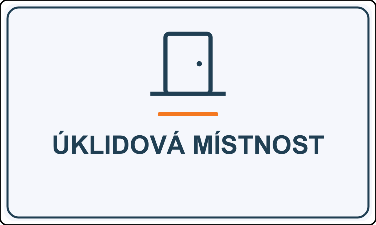 Samolepicí označení – Úklidová místnost – vlastní grafika JPdesign