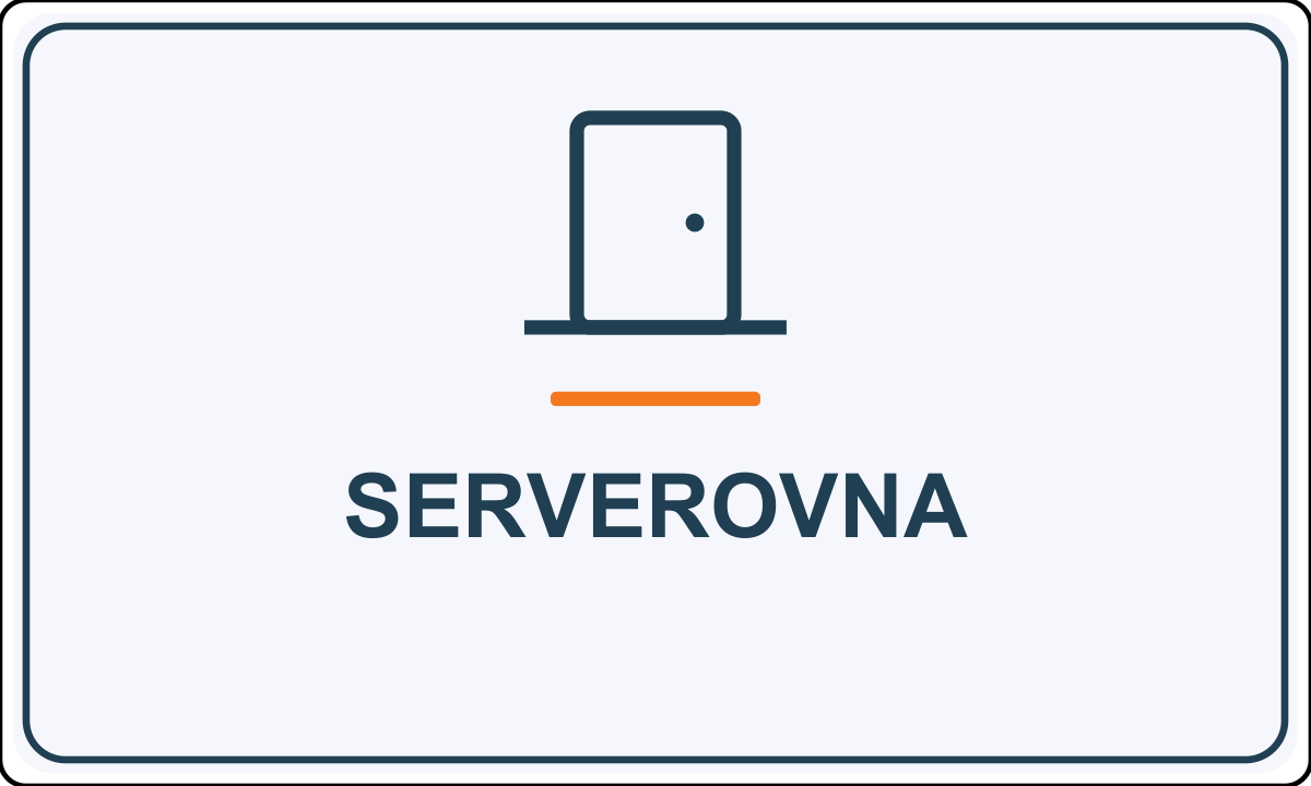 Samolepicí označení – Serverovna – vlastní grafika JPdesign