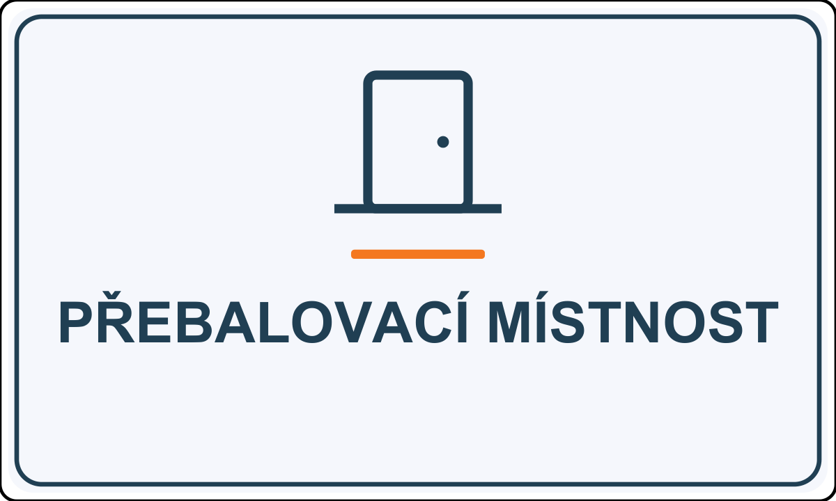 Samolepicí označení – Přebalovací místnost – vlastní grafika JPdesign