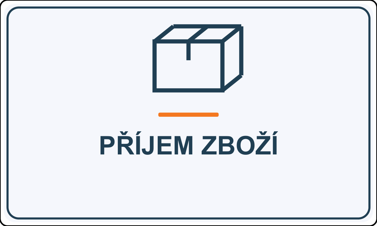 Samolepicí označení – Příjem zboží – vlastní grafika JPdesign