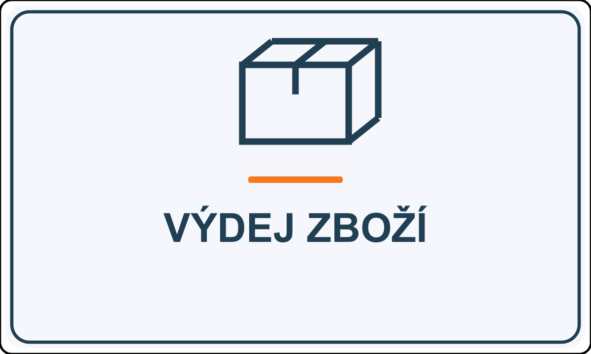 Samolepicí označení – Výdej zboží – vlastní grafika JPdesign