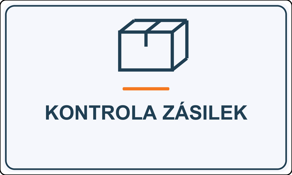 Samolepicí označení – Kontrola zásilek – vlastní grafika JPdesign