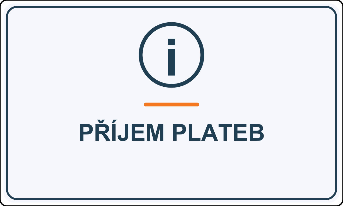 Samolepicí označení – Příjem plateb – vlastní grafika JPdesign