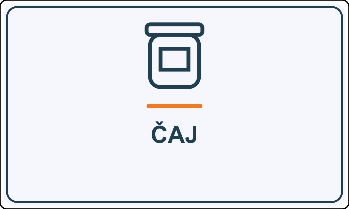 Samolepicí označení – Čaj – vlastní grafika JPdesign
