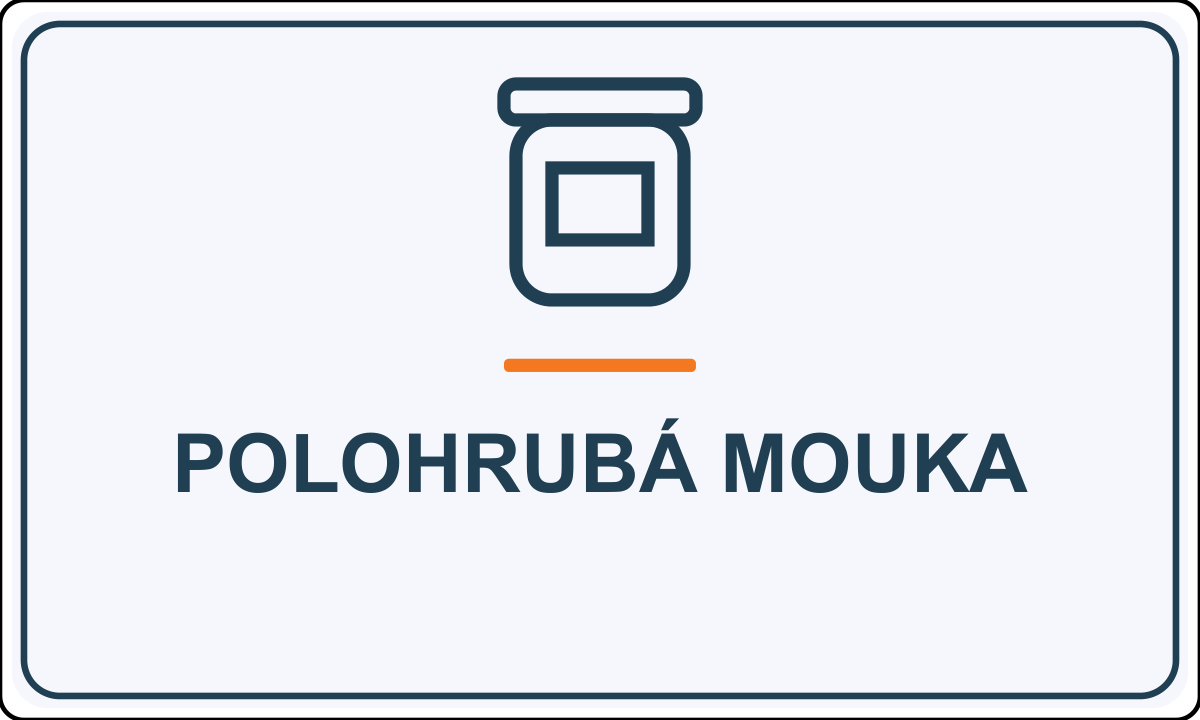 Samolepicí označení – Polohrubá mouka – vlastní grafika JPdesign