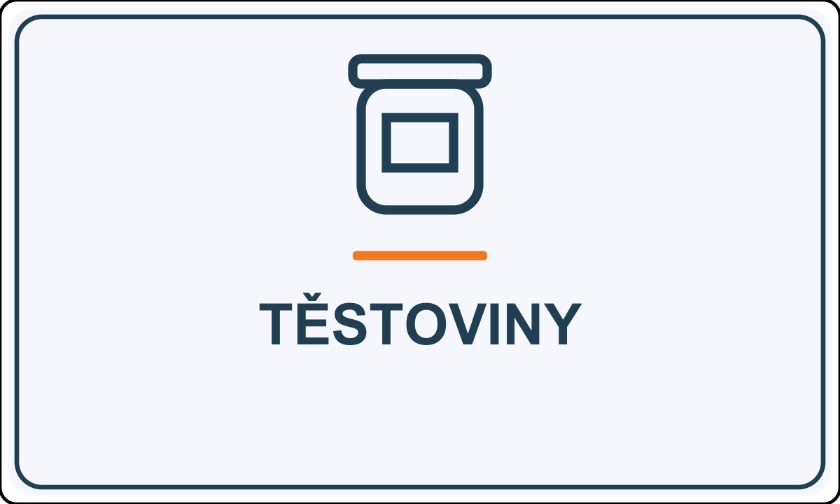 Samolepicí označení – Těstoviny – vlastní grafika JPdesign