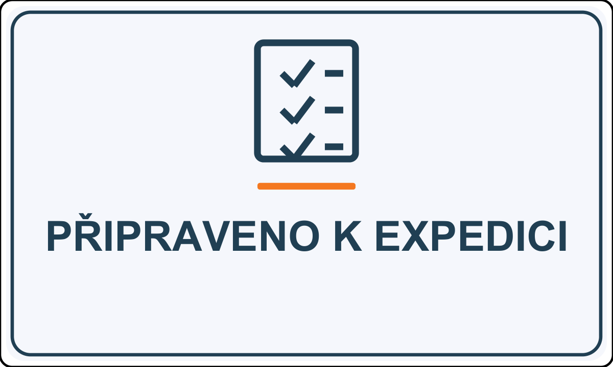 Samolepicí označení – Připraveno k expedici – vlastní grafika JPdesign