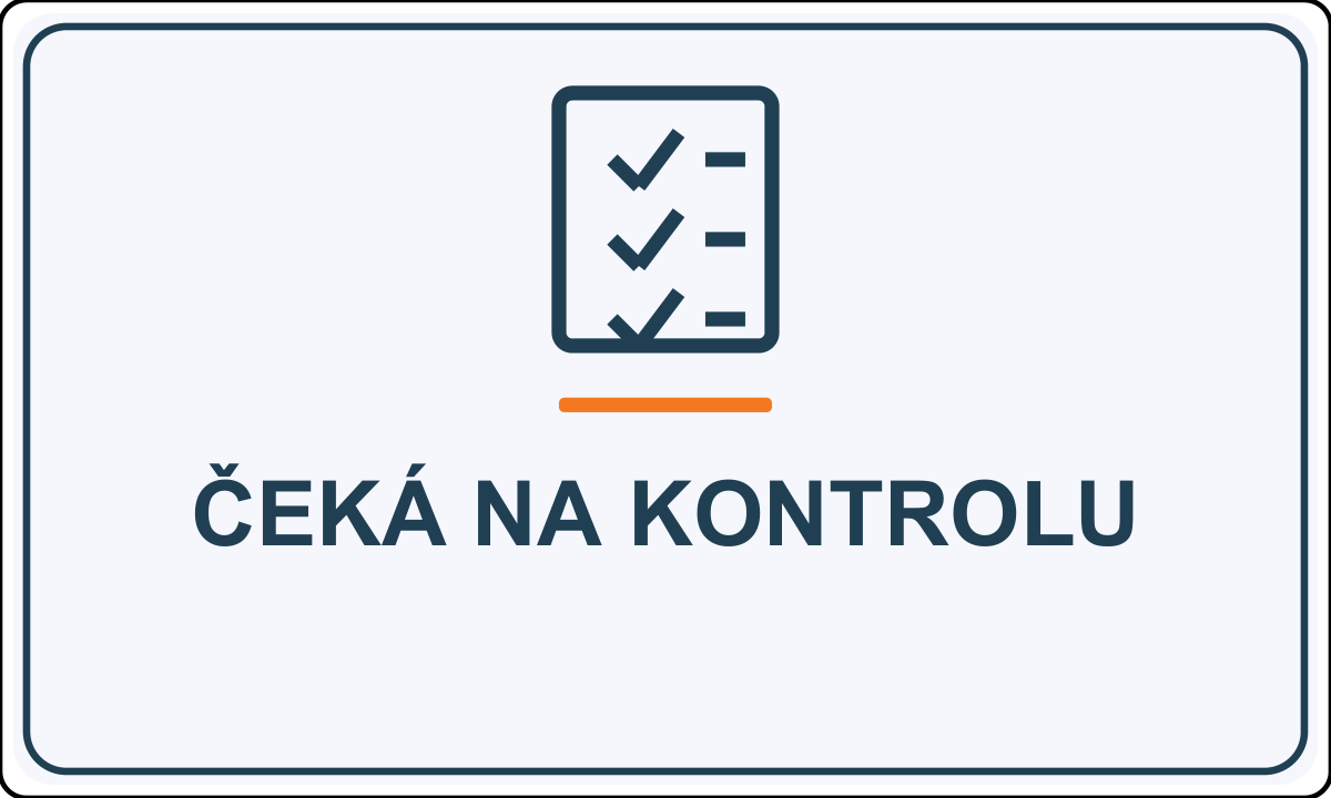 Samolepicí označení – Čeká na kontrolu – vlastní grafika JPdesign